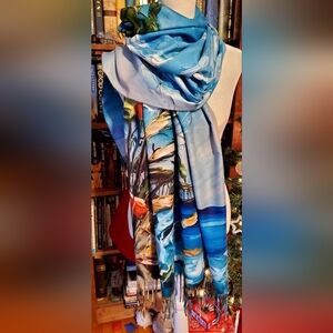 Scenic Print Scarf By RIIQIICHY